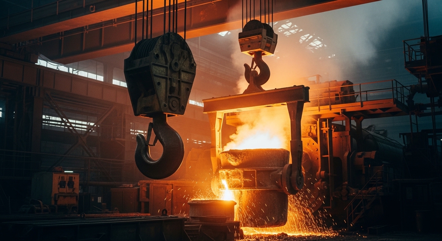 100-Ton Hook Suspension with 360° Rotation Drive — Nickel Smelting Plant