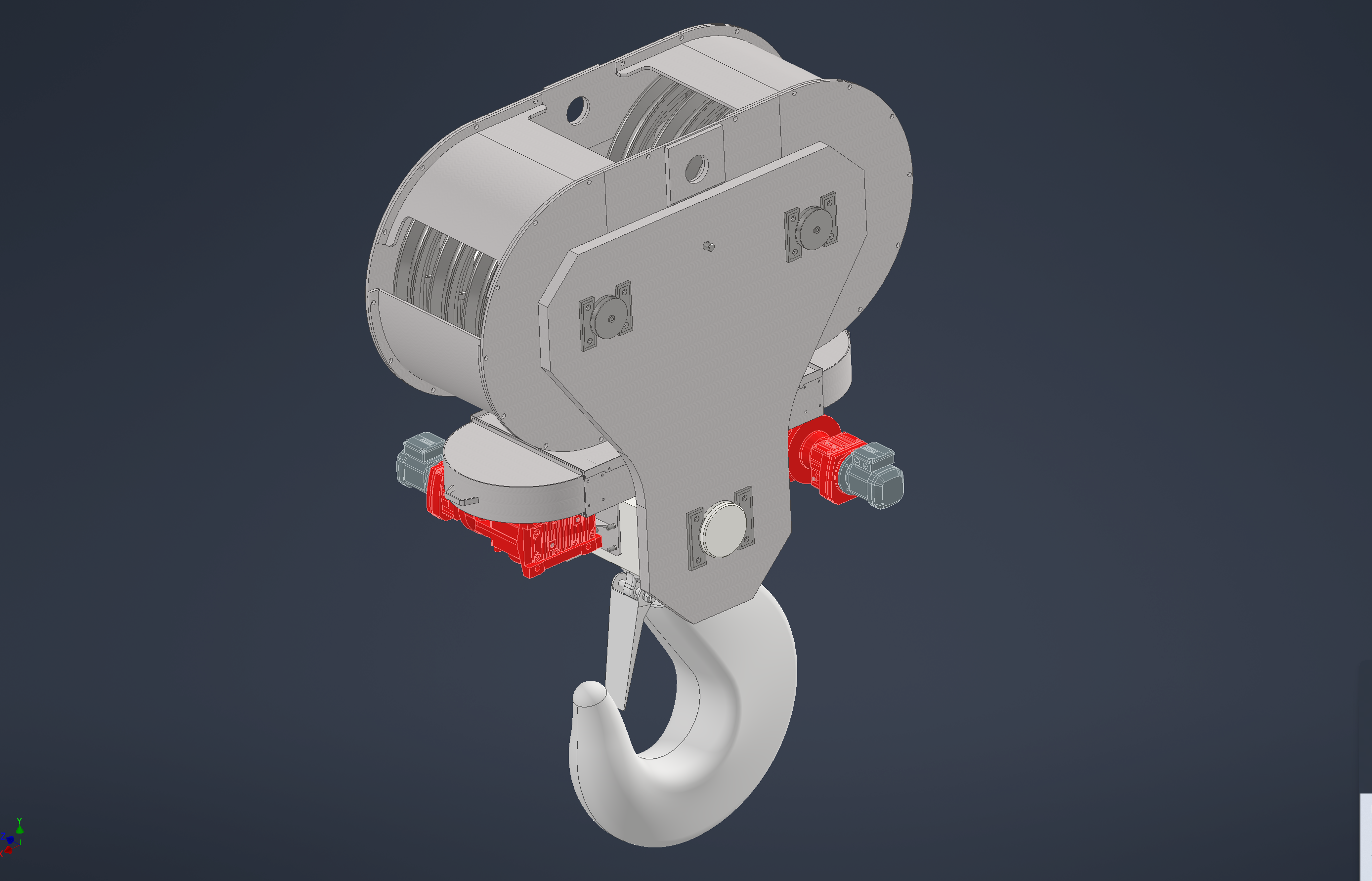 100-Ton Hook Suspension with 360° Rotation Drive — Nickel Smelting Plant