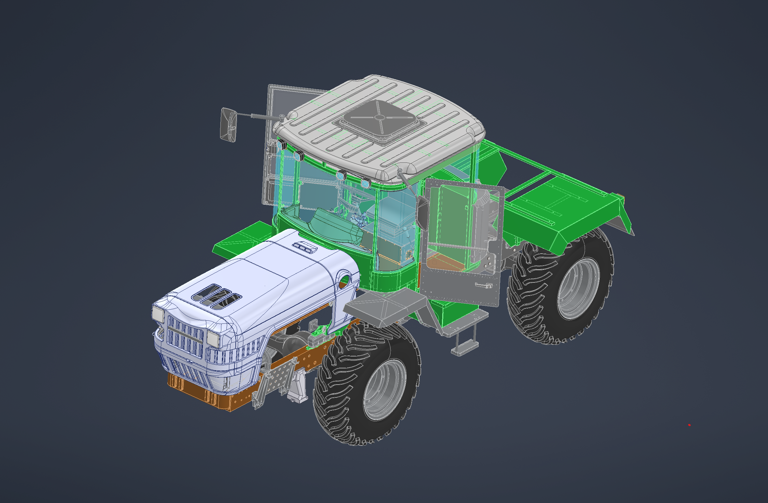 Tractor Cab Complete Redesign — T-150K Agricultural Machinery